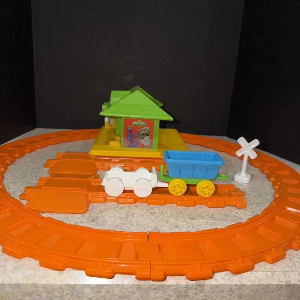 Vintage Toy Set Sesame Street Railroad Train Set  1981   (NOT COMPLETE)